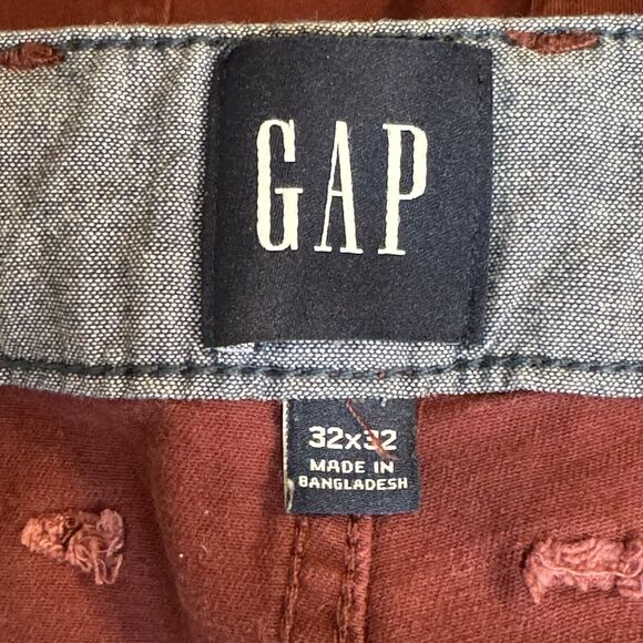 Gap Men's Straight Leg Flex Pants Burgundy (Size: 32 x 32) - Picture 6 of 7